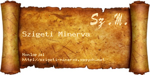 Szigeti Minerva névjegykártya